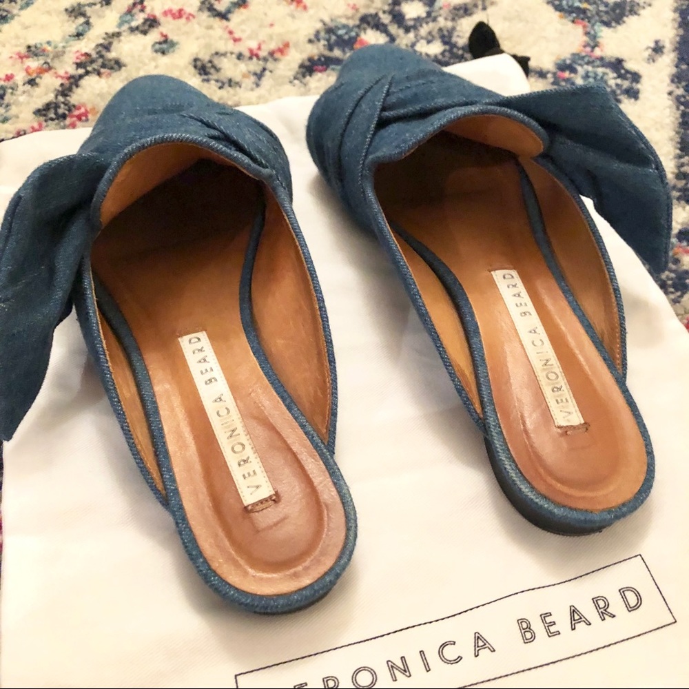 VERONICA BEARD CHAMBRAY MULES - Picture 2 of 6